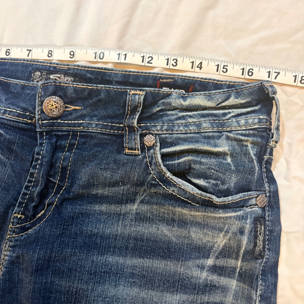 Silver Jeans Co Suki Mid Straight Fluid Denim Jeans 32X32 L93413SAI276 - Picture 8 of 9
